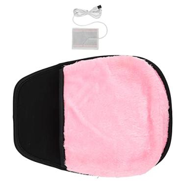 Imagem de Tapete de rato para computador aquecido por USB para saúde e beleza, aquecedor de mãos, espaçoso para aquecer as mãos, acessórios de mesa para homens e mulheres, preto, produtos para unhas (rosa)
