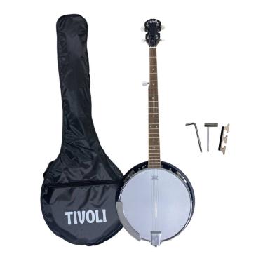 Imagem de Banjo Americano Acústico Tivoli 5 Cordas Capa Acessórios