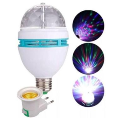 Imagem de Luz Led Globo Rotativa Rgb Festa Neon Pratica
