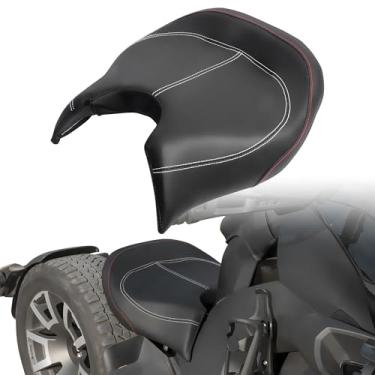 Imagem de Proyoureye Assento Do Motorista Para Can-Am Ryker 600 900 / Edição Rally (2019-2025), Sport (2022-2025), Largo E Confortável O Piloto, Preto, Substituição Nº 219401254 (Corda Branca)