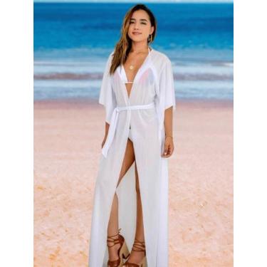 Imagem de Saida de Praia Preta Caimento Leve e Delicado Linha Luxo - Meu Biquinn