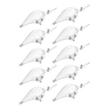 Imagem de Crankbait isca dura pesca isca de acessório DIY Corpo transparente não pintado para entusiastas da pesca Material plástico 10pcs 9,5cm