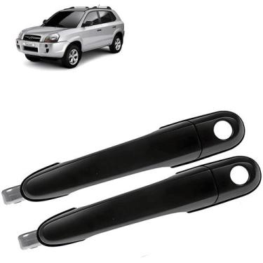 Imagem de Kit Par Maçanetas Puxador Fechadura Portas Dianteiras Tucson - LCS