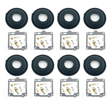 Imagem de Kit de reparo de carburador de motocicleta para XV750 750 1988-1997 XV 750 peça de substituição de diafragma de êmbolo (4 conjuntos)