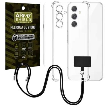 Imagem de Capa Com Cordão Galaxy A05 + Película de Vidro 3D - Armyshield