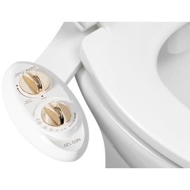 Imagem de LUXE Bidet NEO 120 - Bocal autolimpante, acessório de bidê não elétrico de água doce para assento de vaso sanitário, pressão de água ajustável, lavagem traseira (ouro)