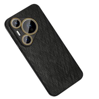 Imagem de LTLMYDAM Capa de proteção de lente para Huawei Pura 70 Ultra/70 Pro/70 Pro+/70, capa de telefone fina de couro leve e luxuosa, antiqueda, revestimento interno resistente a arranhões, preto, 70 Pro+