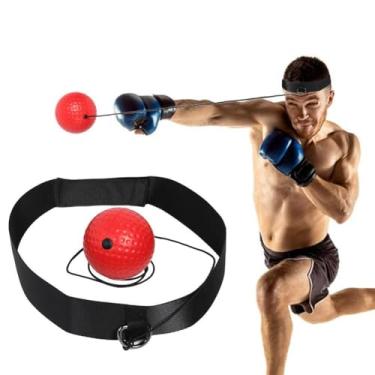 Imagem de Bola De Boxe Treinamento Para Reflexo Com Faixa De Cabeça [F102]