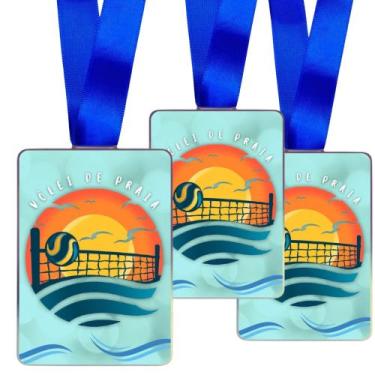 Imagem de Kit 100 Medalha, Medalhas para Premiação Esportes, Retangular Personal