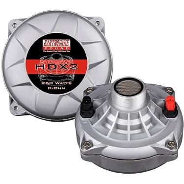 Imagem de Earthquake Sound Chave de Tweeter de Trompa de Compressão PR-HDX2 - Diafragma Fenólico, 8 Ohm, Bobina de Voz de 2 polegadas, 150 WRMS / 250W MAX, 110dB (Par)