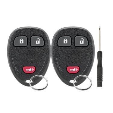 Imagem de Chave de substituição para controle remoto de carro de entrada sem chave serve para Chevrolet Select Uplander Terraza HHR Relé veículos caminhões remotos 315 MHz FCCID KOBGT04A 15100811 (2 peças)