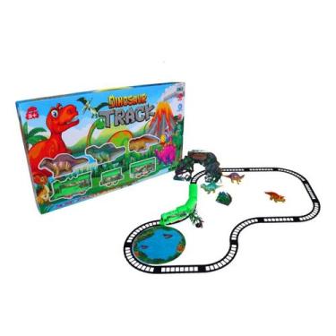 Imagem de Brinquedo Trem Elétrico Locomotivo Ferrorama Trilho Dos Dinossauros - 