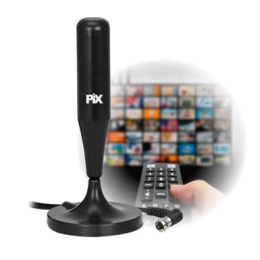 Imagem de Antena Digital Interna Externa Hdtv Cabo 5 Metros Base Imã - LOJA 1