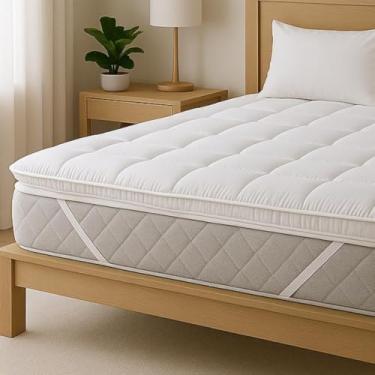 Imagem de Pillow Top Casal/Queen LAUNE HAUS Toque de Plumas Extra Macio - Enchimento Superior para Colchão (Queen)