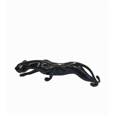 Imagem de Pantera Negra 140cm Decorar Jardim Arte Fibra Escultura