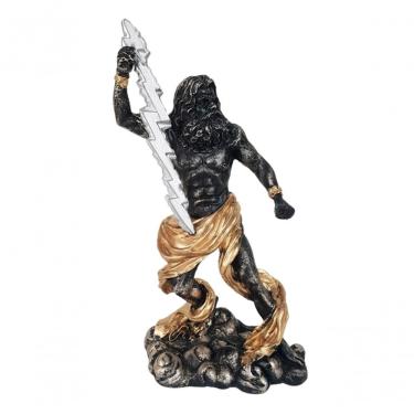 Imagem de Estatueta Sala Quarto Geek Zeus Deus Do Trovão Resina 23x13