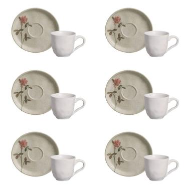 Imagem de Conjunto De Xícara De Cafezinho Com Pires 06 Peças Bio Campestre Porto Brasil