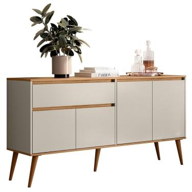 Imagem de Aparador Buffet 160 Cm 4 Portas Ra2550 Off White Nature Plla