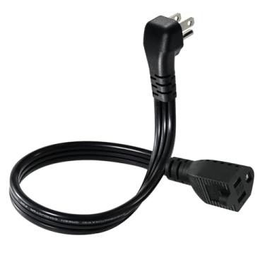 Imagem de SPARKING Cabo De Extensão Cabeça Chata Preta, 30 Cm Espessura, Para Carpete, Com Plugue Parede, Fio 3 Pinos Spt-3 14Awg, Resistente, Perfil Baixo, Aterrado Ar-Condicionado E Geladeira