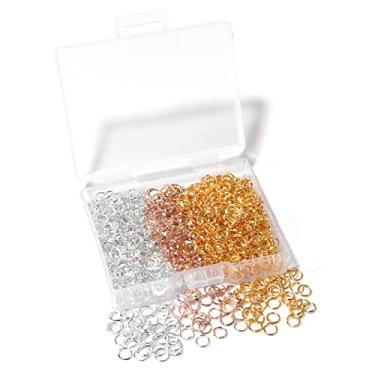 Imagem de Chuyau 1000 Peças De Argolas Abertas 4 Mm Banhadas A Prata, Ouro E Rosa Para Fabricação Joias, Únicas Ferro, Brincos Artesanais, Colares, Pulseiras, Pingentes, Gargantilhas