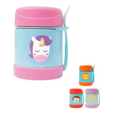 Imagem de Pote Térmico Infantil Animal Fun Buba 320ml com Colher Leve e Seguro p