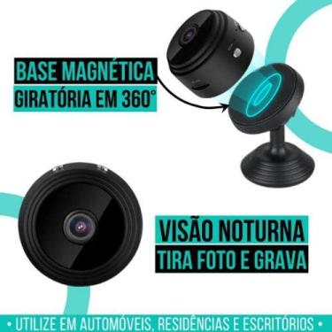 Imagem de Mini Micro Camera De Seguranca Wifi Espia Interna Externa Hd - kapbom