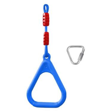 Imagem de Deevoka Argolas de ginástica, balanço, anel de selva, equipamento de treinamento de força, argolas de pull-up, pista de obstáculos para atividades ao ar, Azul