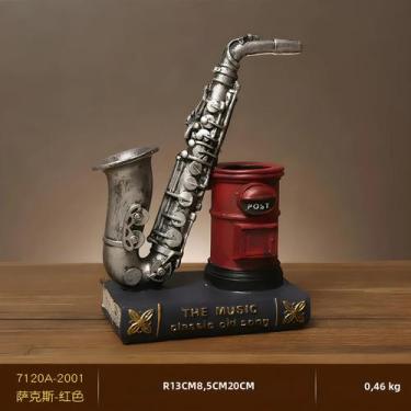 Imagem de Suporte De Caneta De Resina Para Saxofone Retrô, Violino, Sala De Esta