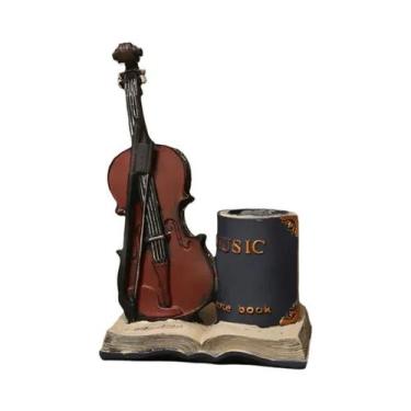 Imagem de Suporte De Caneta De Resina Para Saxofone Retrô, Violino, Sala De Esta