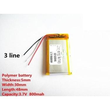 Imagem de Bateria 5mmx30mmx48mm  503048 3 Fios 800mah 3,7v - bgb