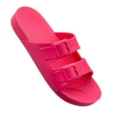 Imagem de Chinelo Slide Feminino com Solado em Micro Expandido - K2, Rosa, 40/41