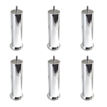 Imagem de Kit 6 Pes Para Cama Box Metalizado Com 13cm de Altura - Fenix Mendonça