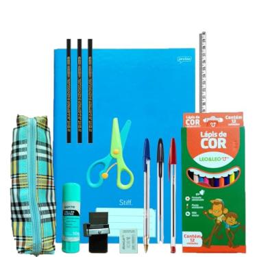 Imagem de Melhor Kit Material Escolar Básico Custo Benefício 14 itens - Papelaria Anchieta