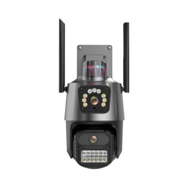 Imagem de Câmera PTZ Externa 4K HD 9MP 8X Zoom Híbrido Tela Dupla Câmera IP Wifi