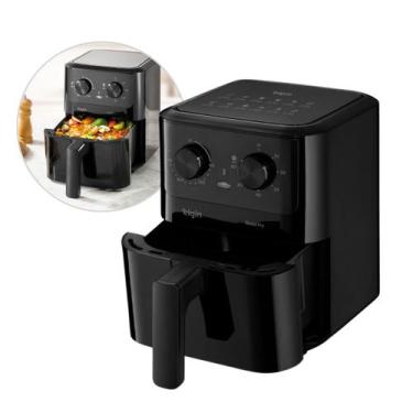 Imagem de Fritadeira AirFryer Quad Fry 4,2 Litros 1.400W Preta Elgin, Preto, 110