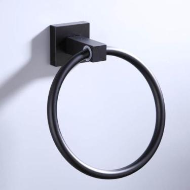 Imagem de Ferragens para banheiro em alumínio maciço - Toalheiro individual com soprador de parede e suporte para escova de vaso sanitário | 3 peças, porta-toalhas