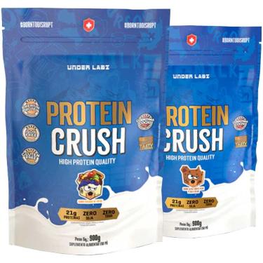 Imagem de Kit 2x Whey Protein Crush Under Labz 900g Cookies E Vitamina
