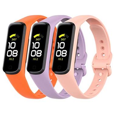 Imagem de LeongLzt Pulseiras de substituição para Galaxy Fit 2 Samsung Galaxy Fit 2, pulseiras de silicone macio Galaxy Fit2 para Samsung Galaxy Fit2 SM-R220, pulseiras inteligentes para mulheres e homens