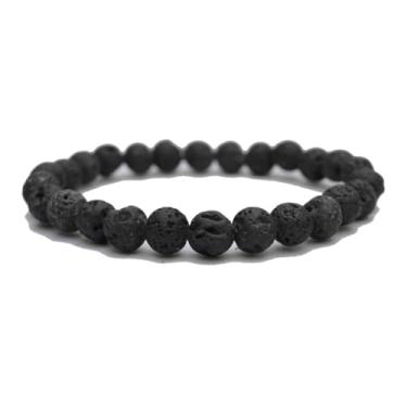 Imagem de Pulseira Pedra Natural Lava Vulcânica (17,5cm)