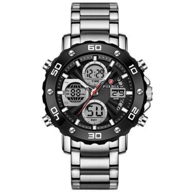 Imagem de Relógio Digital Masculino de Quartzo Esportivo Militar em Aço Inoxidavel Impermeavel