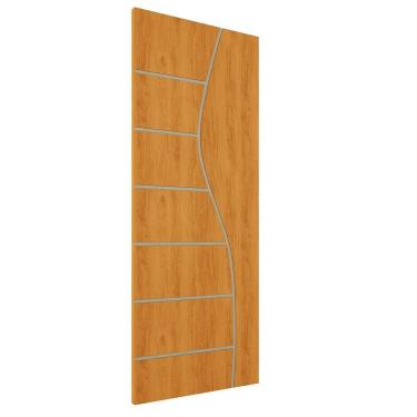 Imagem de Porta De Madeira Frisada U.v 210cm X 80cm - R10s Cerejeira