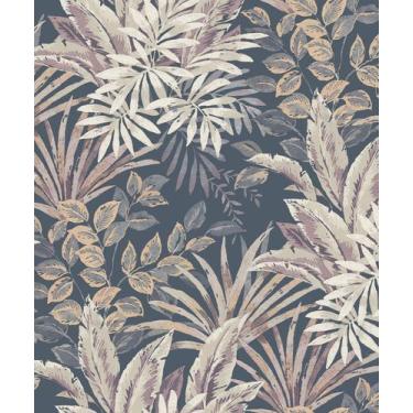 Imagem de Papel de Parede Time Folhagem Azul TJ3212 - Grandeco