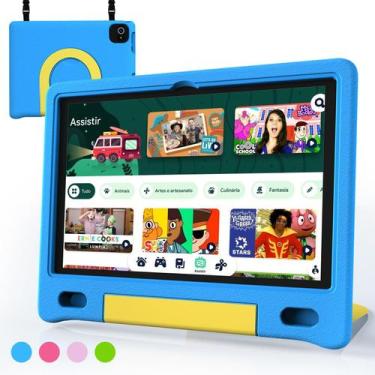 Imagem de Tablet infantil VNEIMQN 10.1" Android 14 64GB WiFi Bluetooth azul