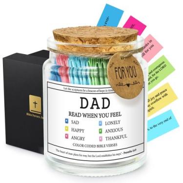 Imagem de Jarra de presente LUXHOMY Bible Verse para o aniversário do Dia dos Pa