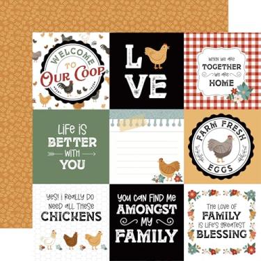 Imagem de Echo Park Paper Galinhas: Cartões de diário 4x4 12 x 12 papel estampado, vários