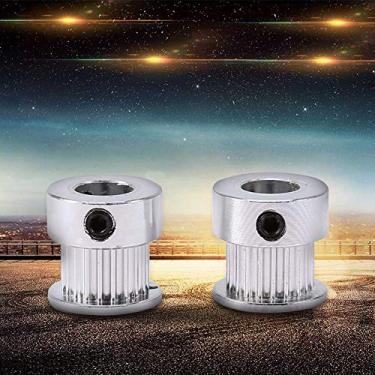 Imagem de lyrlody 20 Dentes Liga de Alumínio de Alumínio 8 Mm de Diâmetro Interno Polas de Tempo Roda, Ideal para Correia de Tempo de Largura de 6 Mm 2GT, Instalação Fácil e Rolamentos Robustos, Aplicações