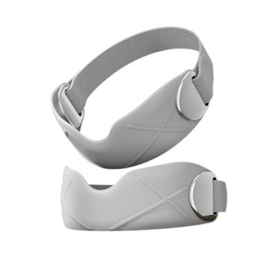 Imagem de Kokiya 2 peças de cinta de patela para joelho, cintas de patela para fitness, suporte de joelho para corrida, proteção para futebol, vôlei, idosos, Cinza