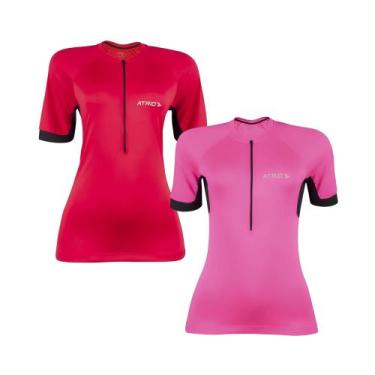 Imagem de Kit 2 Camisas Ciclismo Feminina Atrio P  UV30, Dryfit, Antimicrobiana,