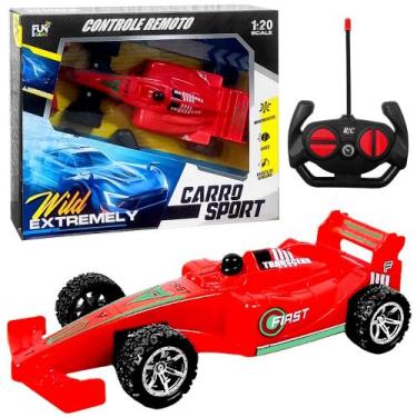 Imagem de Carrinho Ferrary Corrida Controle Luz Recarregável Vermelho - Barcelon