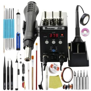 Imagem de Kit Estação 8586 Completa De Retrabalho Solda-soprador - BLUTU